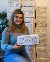 Megan with Thame Rotary Shoeboxes 